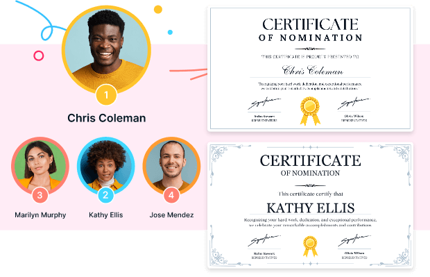 Integrated Winner Announcement and Recognition