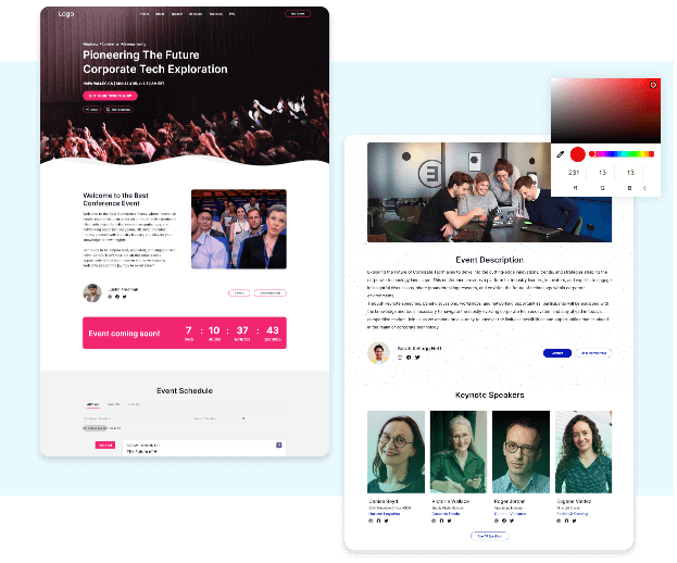 Craft Stunning Event Websites in Minutes