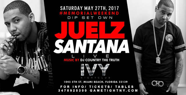 Juelz Santana at Ivy Nightclub Memorial Day Weekend 2017