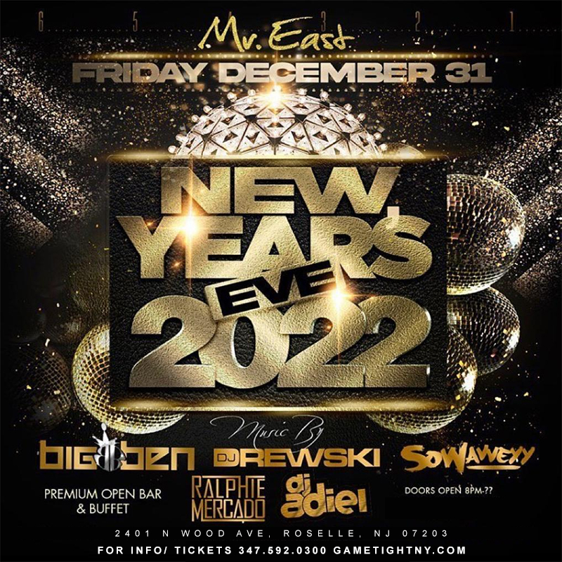 Mister East NJ New Years Eve 2022