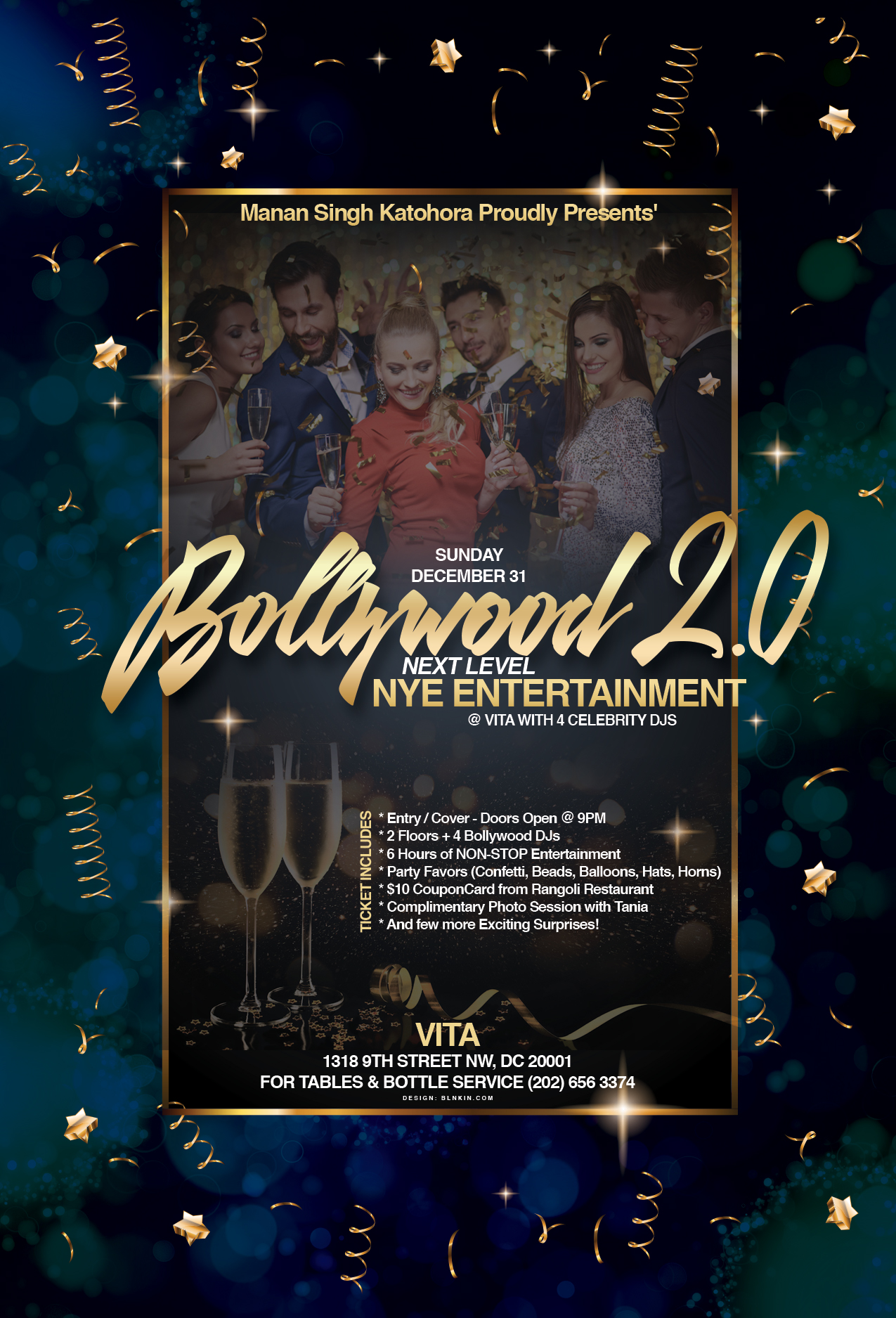 BOLLYWOOD 2.0 - Next Level NYE Entertainment at VITA with 4 Celebrity DJs BOLLYWOOD 2.0 - Next Level NYE Entertainment at VITA with 4 Celebrity DJs