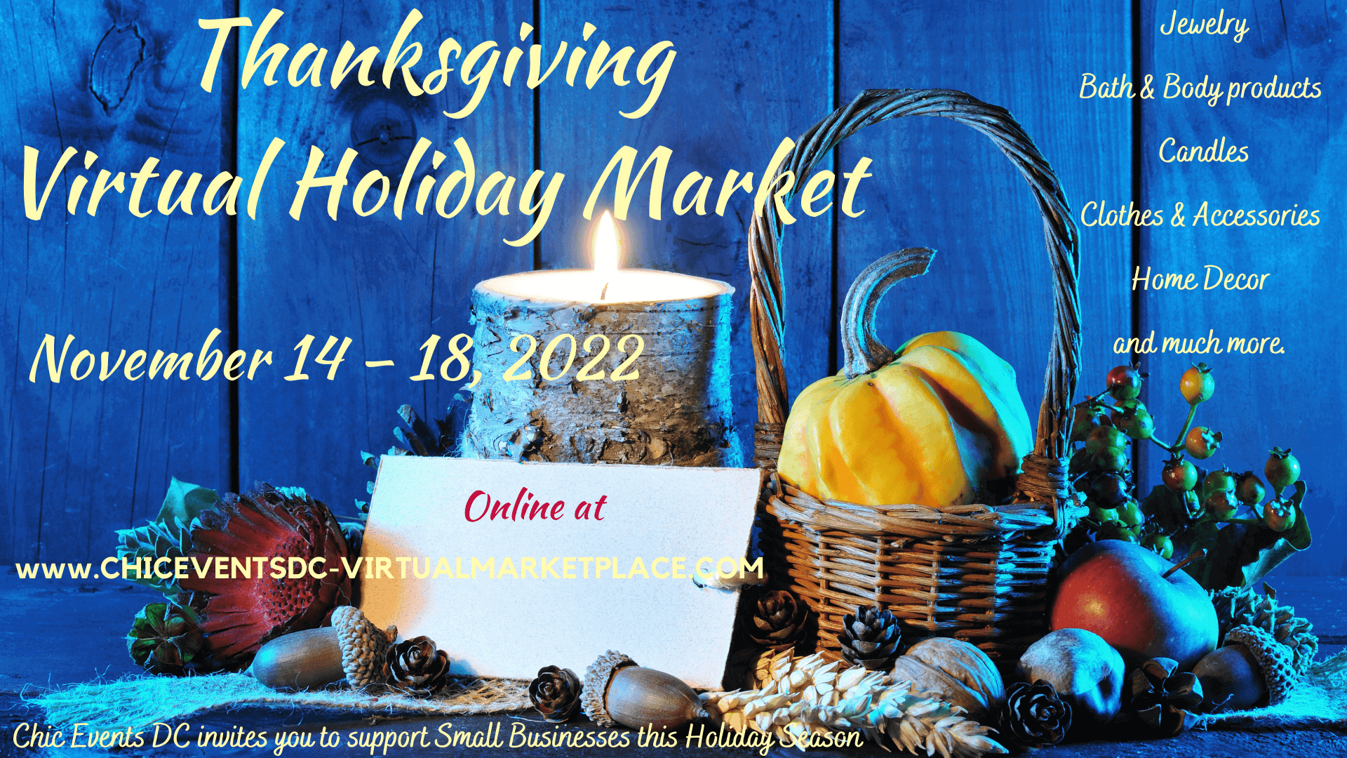 Thanksgiving Virtual HolidayMarket ~ Jewelry, Bath & Body and Home Decors