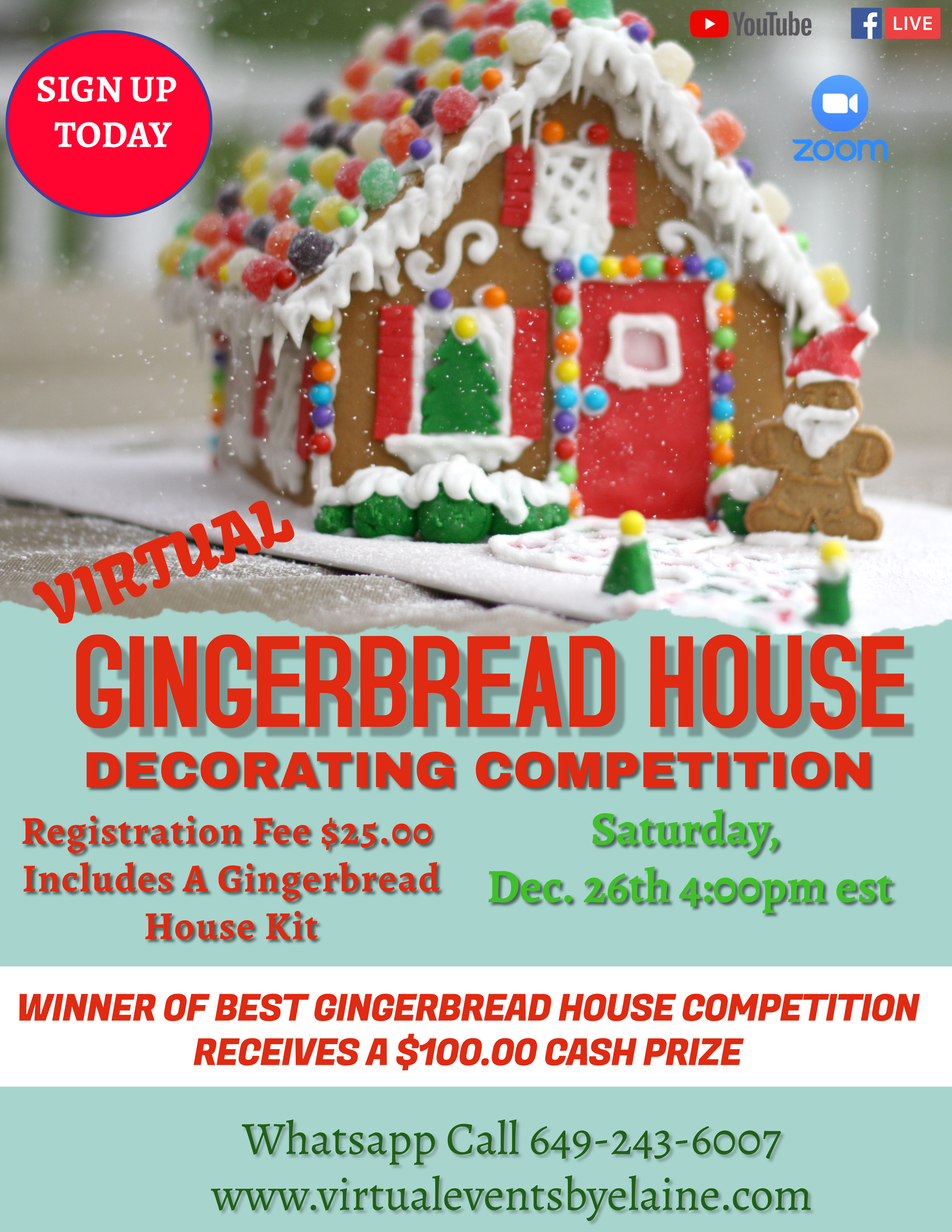 Virtual Gingerbread House Decorating Competition