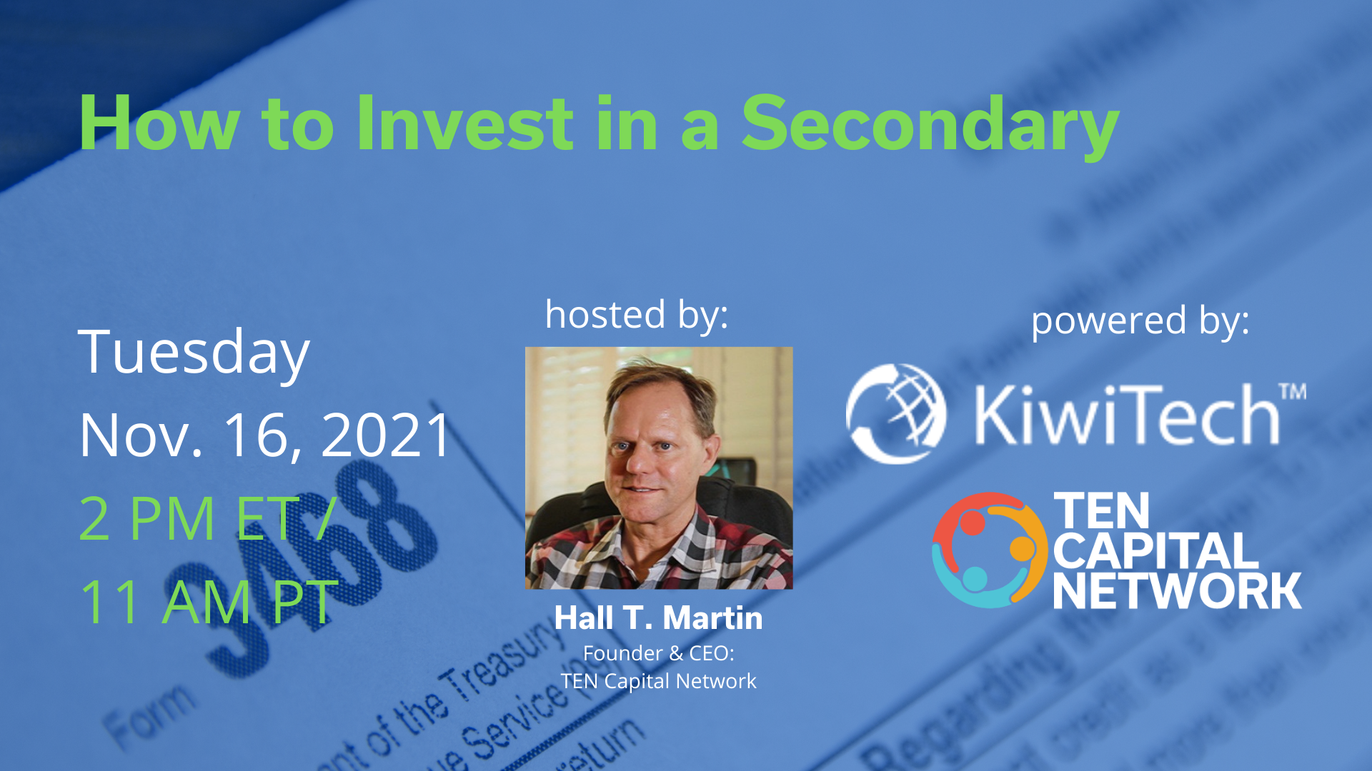 TEN Capital & KiwiTech Presents: How to invest in a Secondary
