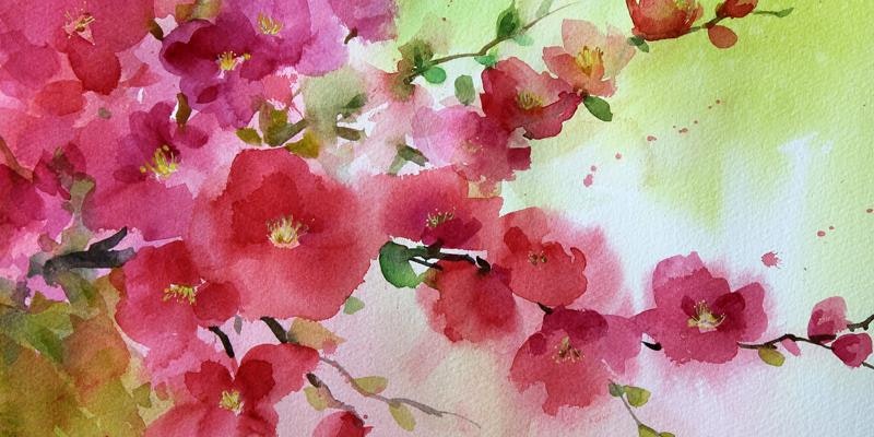 Watercolor Workshop: Flowering Quince