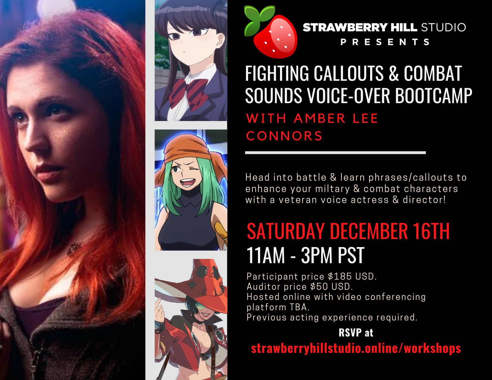 Fighting Callouts & Combat Sounds Voice-Over Bootcamp w/ Amber Lee Connors