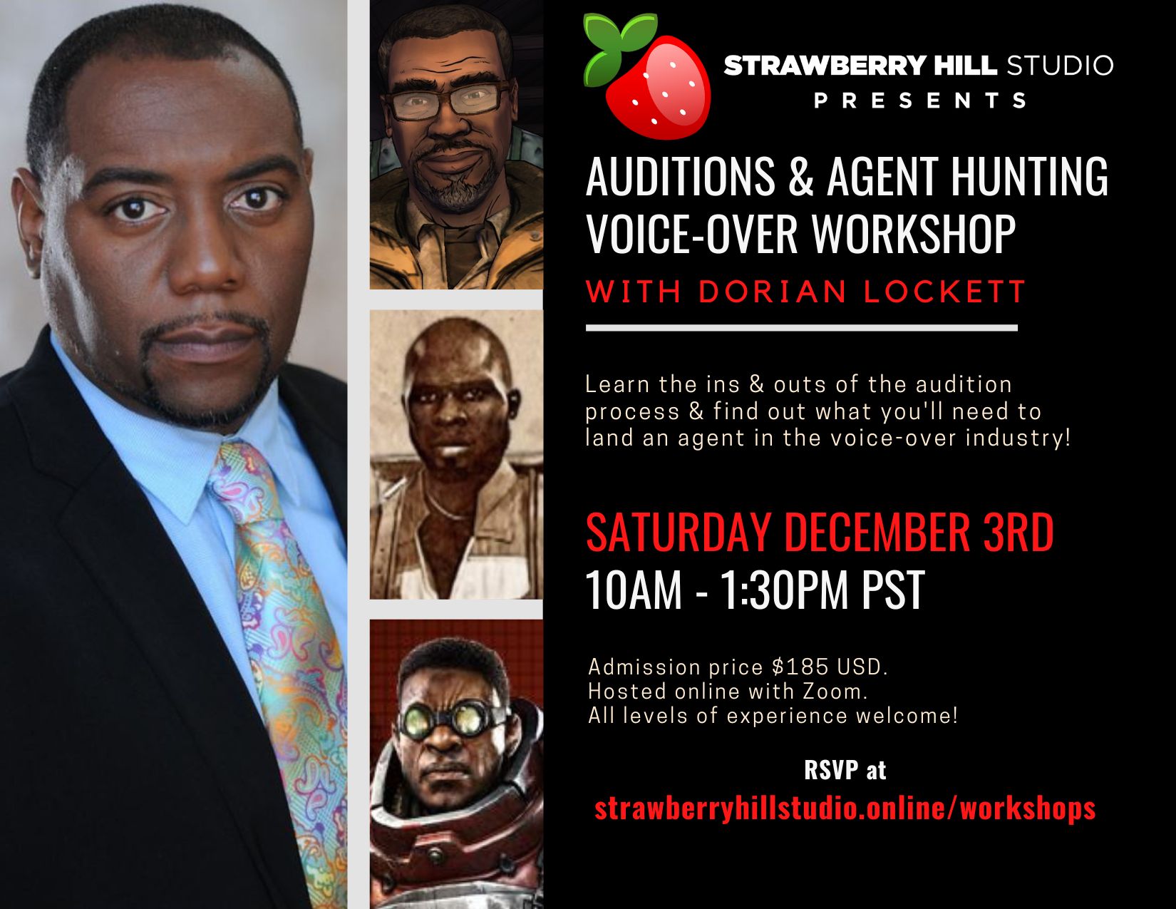 Auditions & Agent Hunting Voice-Over Workshop w/ Dorian Lockett