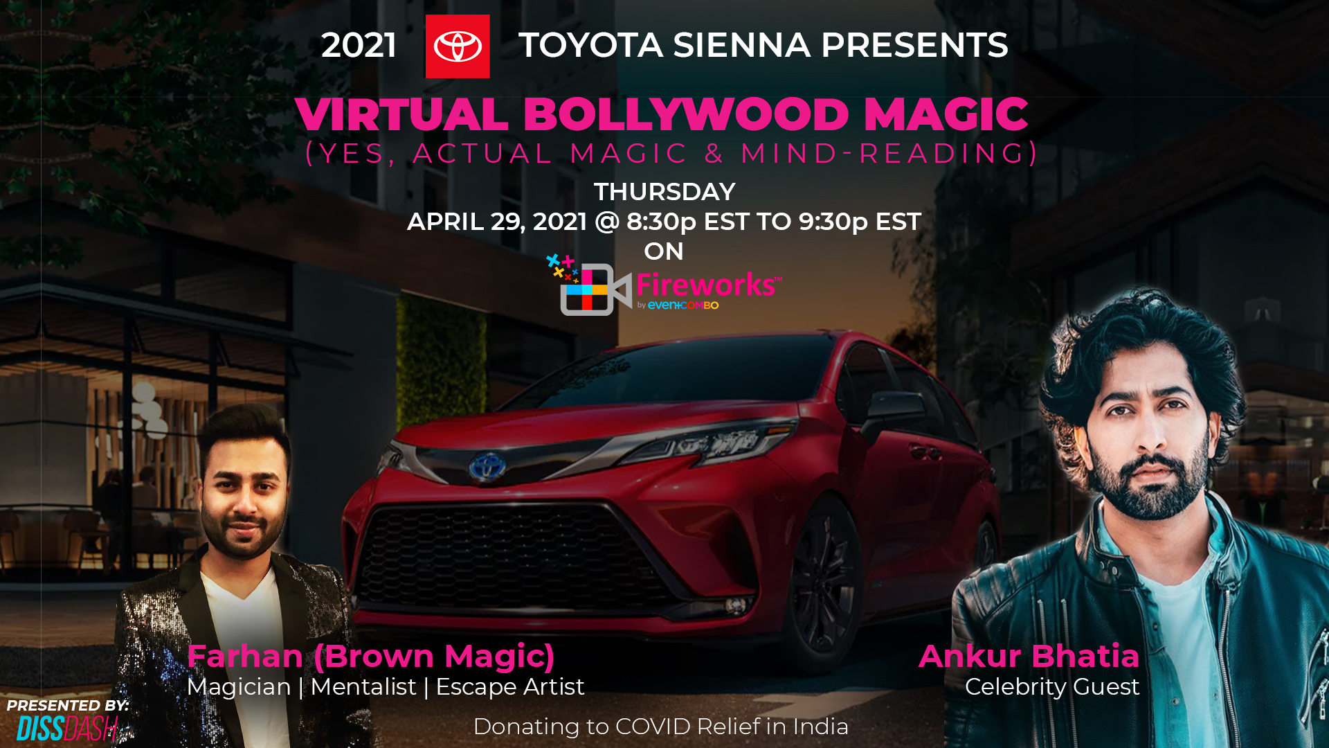 All-New 2021 Toyota Sienna Presents Virtual Bollywood Magic (Yes, ACTUAL Magic & Mind Reading) with Celebrity Guest Ankur Bhatia and Farhan's Brown Magic