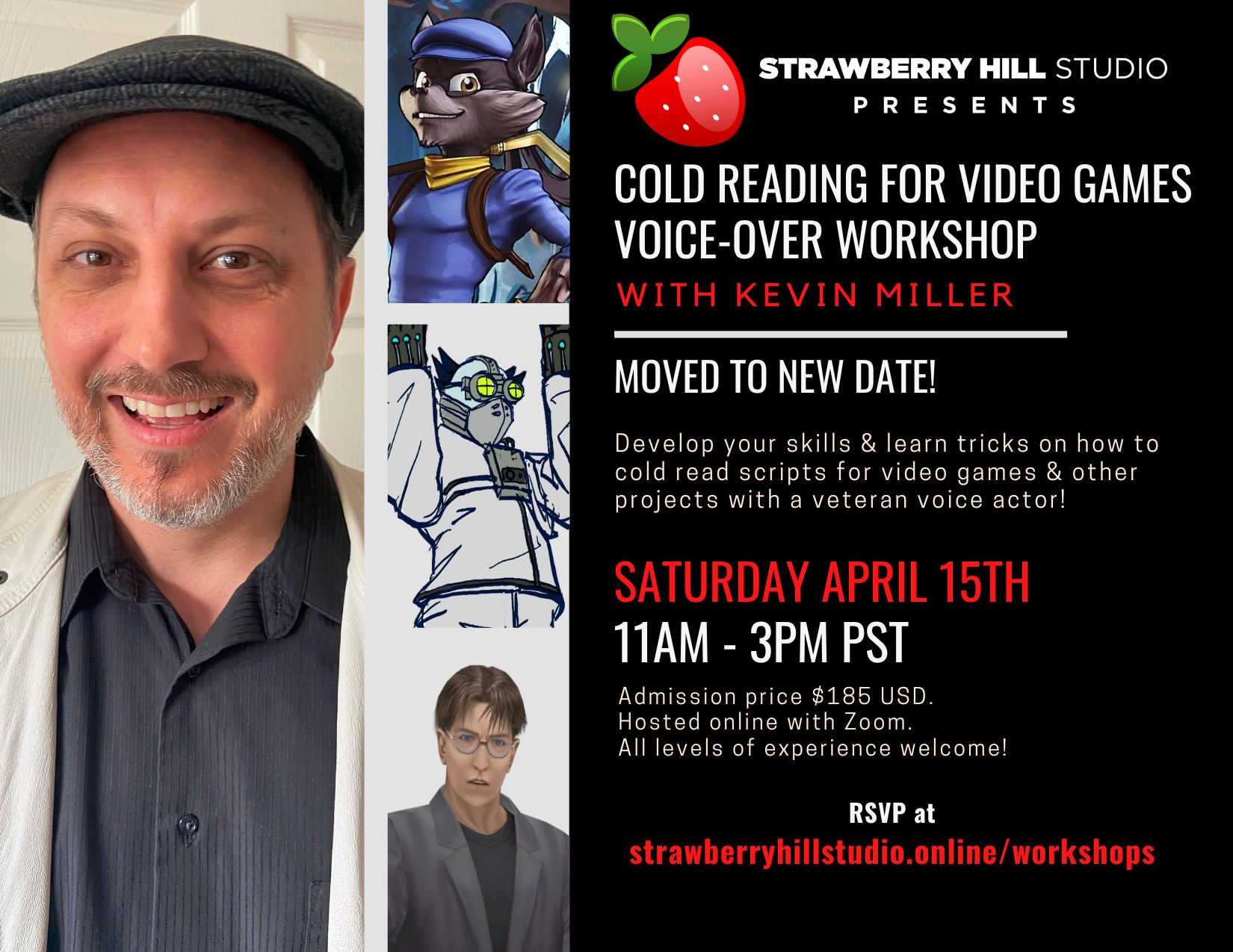 NEW DATE - Cold Reading for Video Games: Voice-Over Workshop w/ Kevin Miller