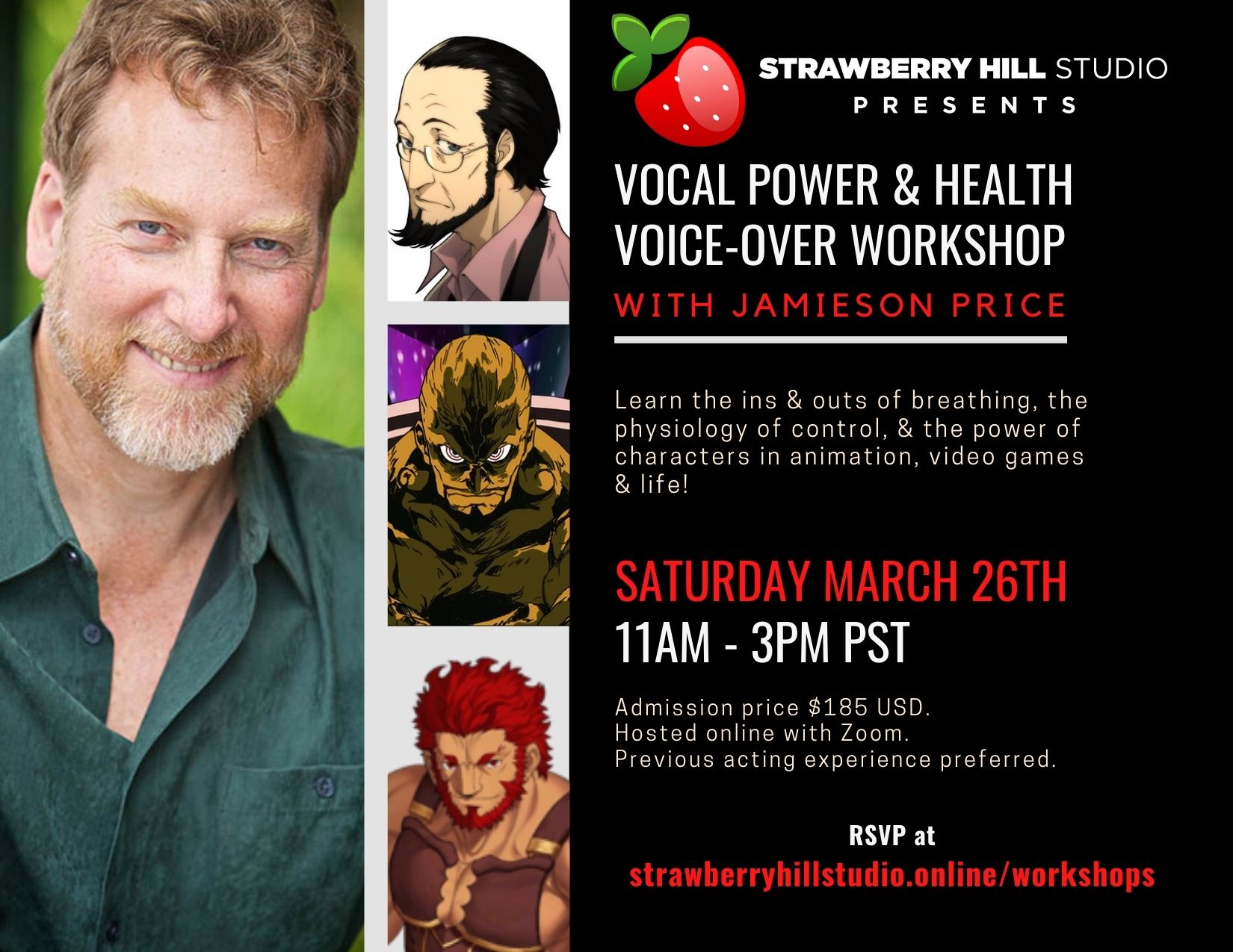 Vocal Power & Health Voice-Over Workshop w/ Jamieson Price Vocal Power & Health Voice-Over Workshop w/ Jamieson Price