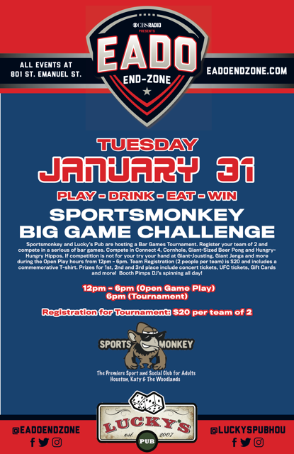 EaDo End-Zone: Sportsmonkey Big Game Challenge