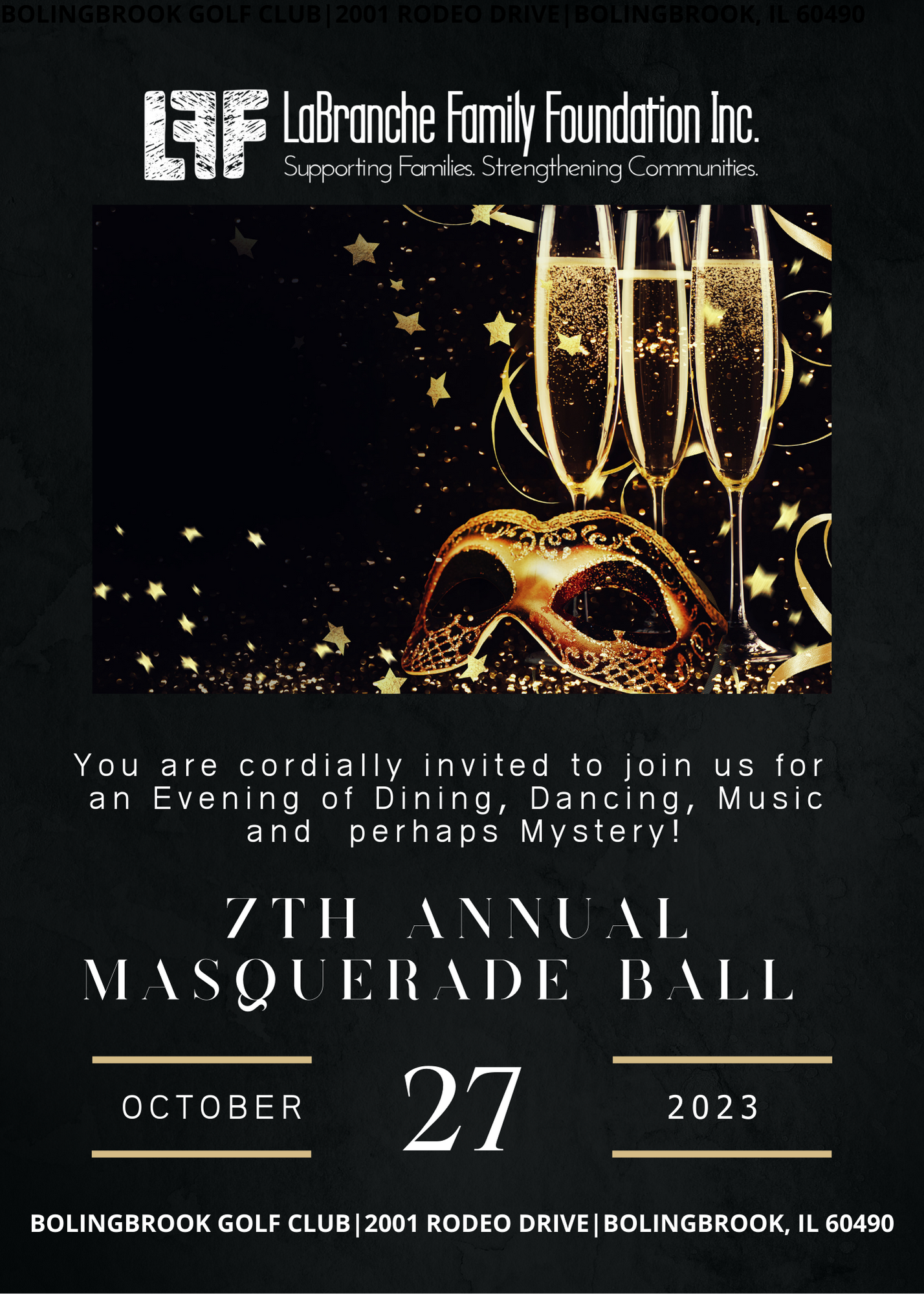 LaBranche Family Foundation
7th Annual Masquerade Ball
LaBranche Family Foundation
7th Annual Masquerade Ball