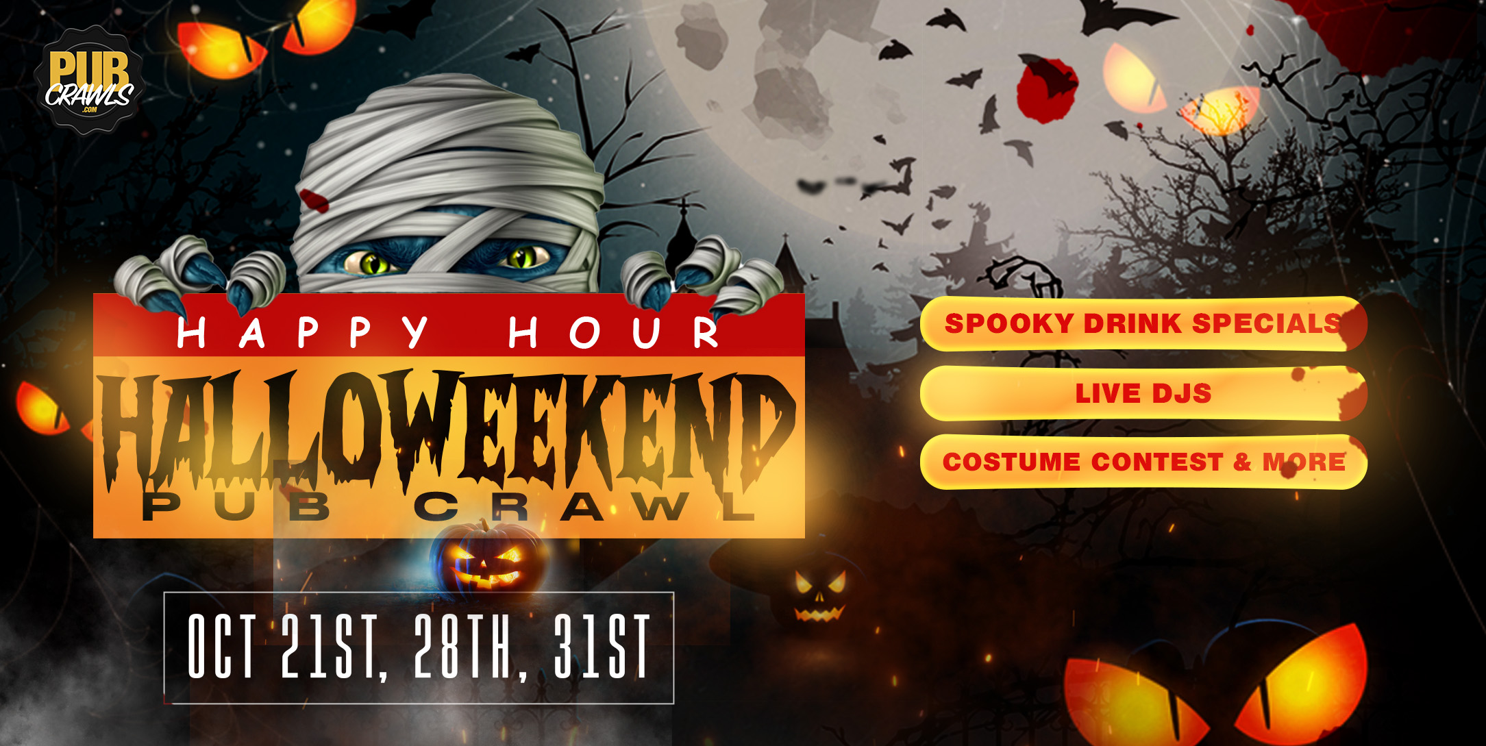 Orlando Happy Hour Halloween Weekend Bar Crawl
