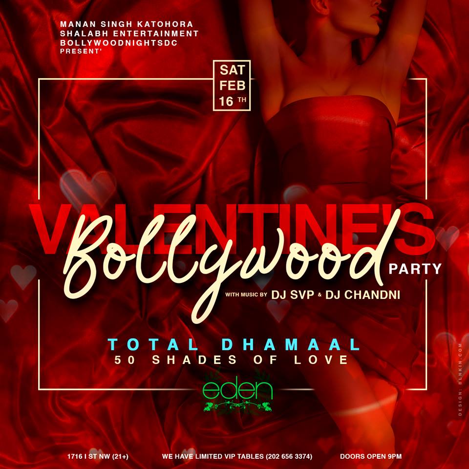 TOTAL DHAMAAL - 50 Shades of LOVE (Bollywood VALENTINE'S Party) with 'DJ SVP + DJ Chandni'