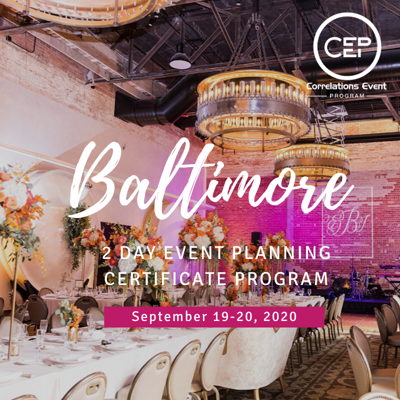 2 Day Baltimore Event Planning Certificate Program