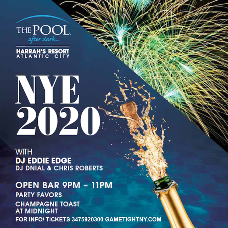 New Years Eve Atlantic City Harrahs Pool Party 2020