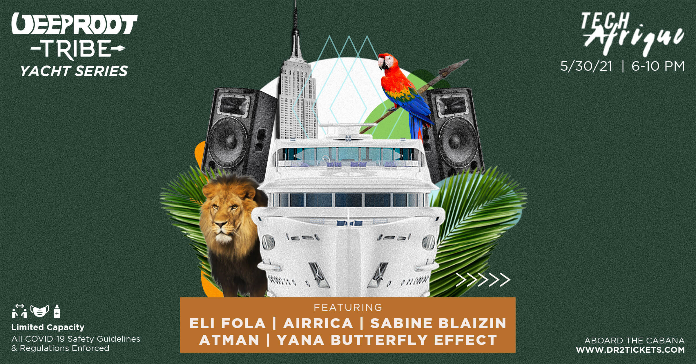 Deep Root Tribe x Tech Afrique - MDW Tribal Yacht Cruise 5/30
(Cabana Yacht)