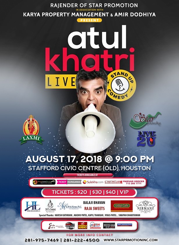 Atul Katri Stand up Comedy 2018 Houston