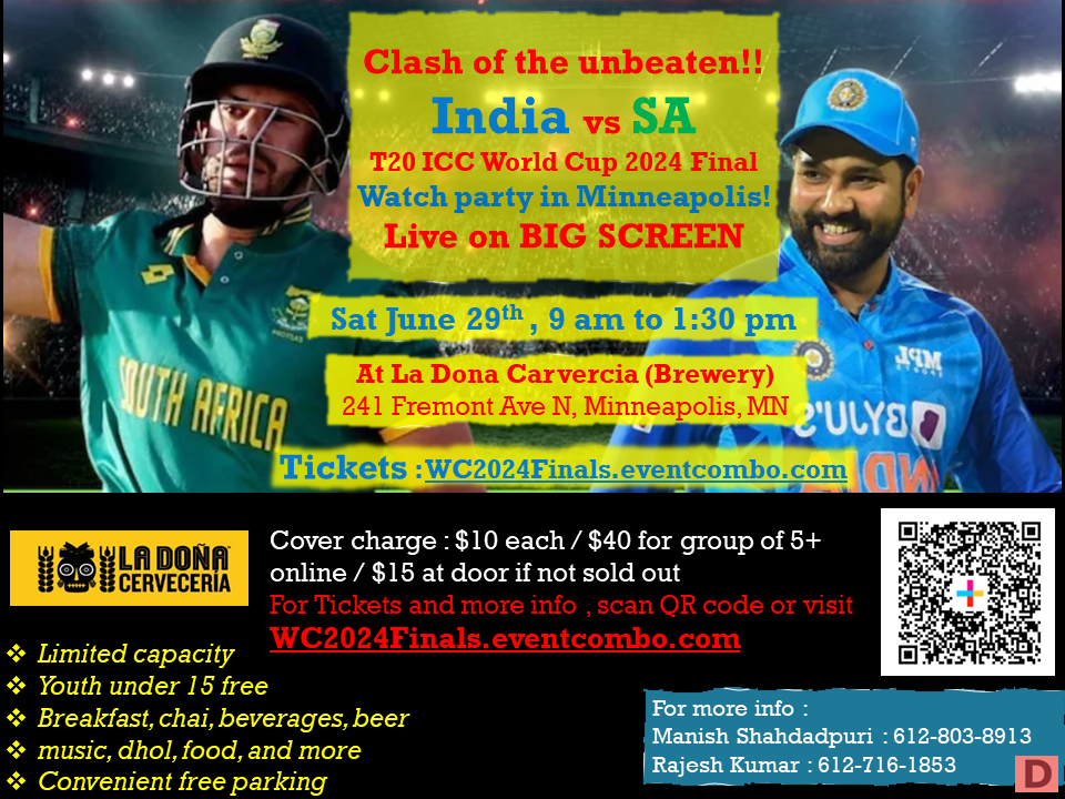 Ind vs SA T20 World Cup 2024 FINALS Live Watch Party 