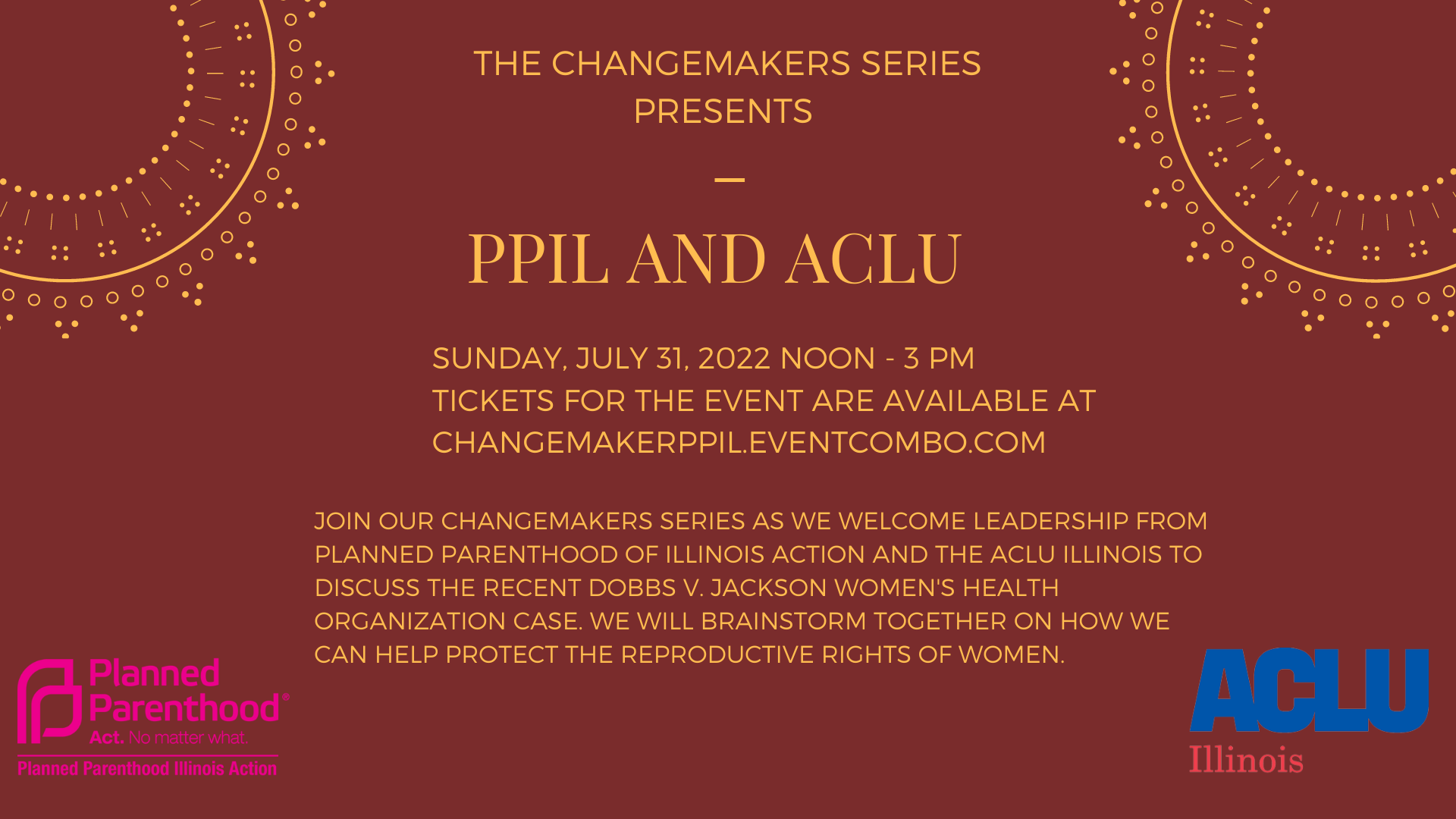 Saily Joshi created a new event. Follow the event here Changemakers Planned Parent Illinois Action and ACLU. <br/> <a href='https://www.eventcombo.com/e/changemakers-planned-parent-of-illinois-action-and-aclu-56352' target='_blank'>View Event</a>