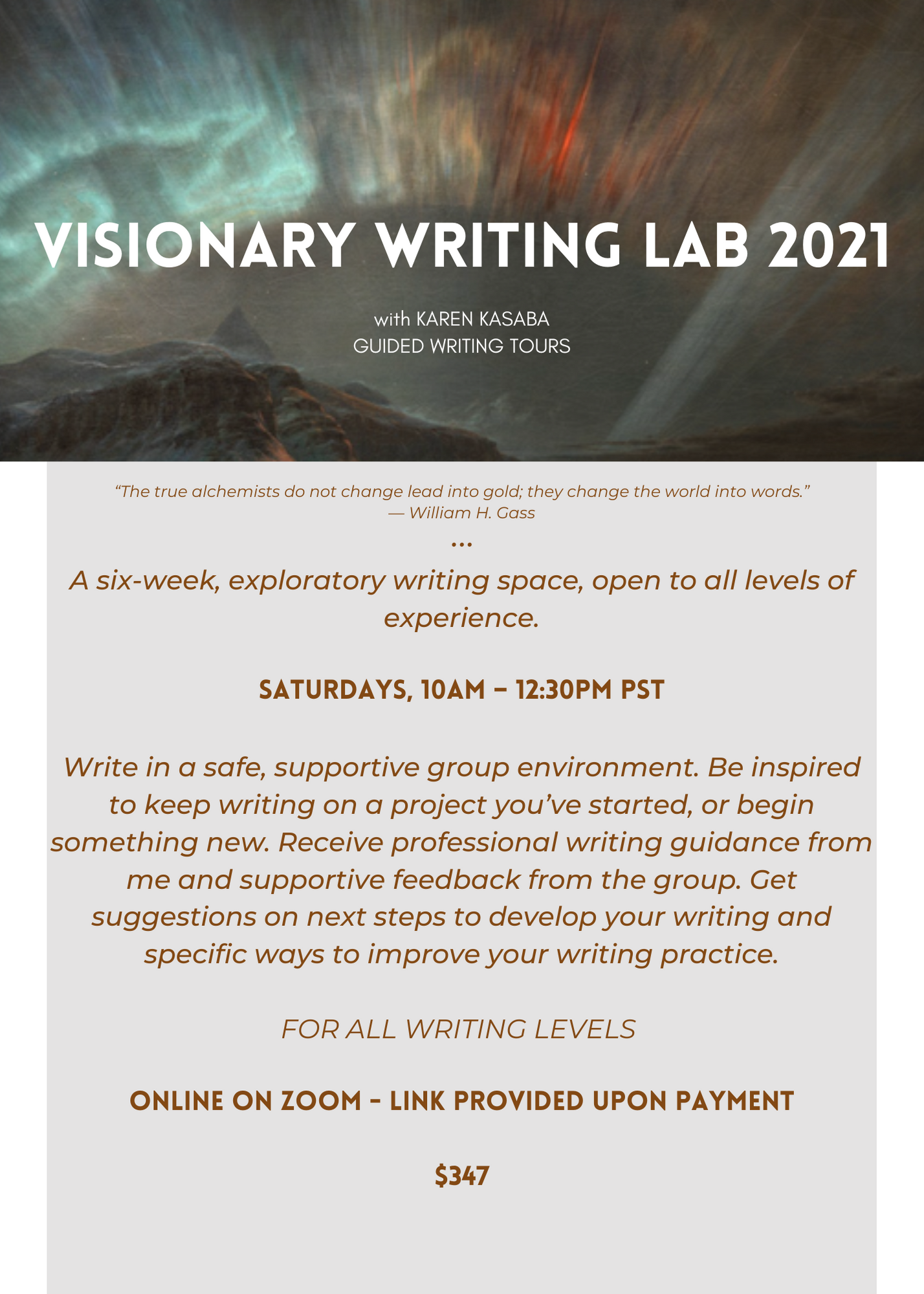 VISIONARY WRITING LAB VISIONARY WRITING LAB
