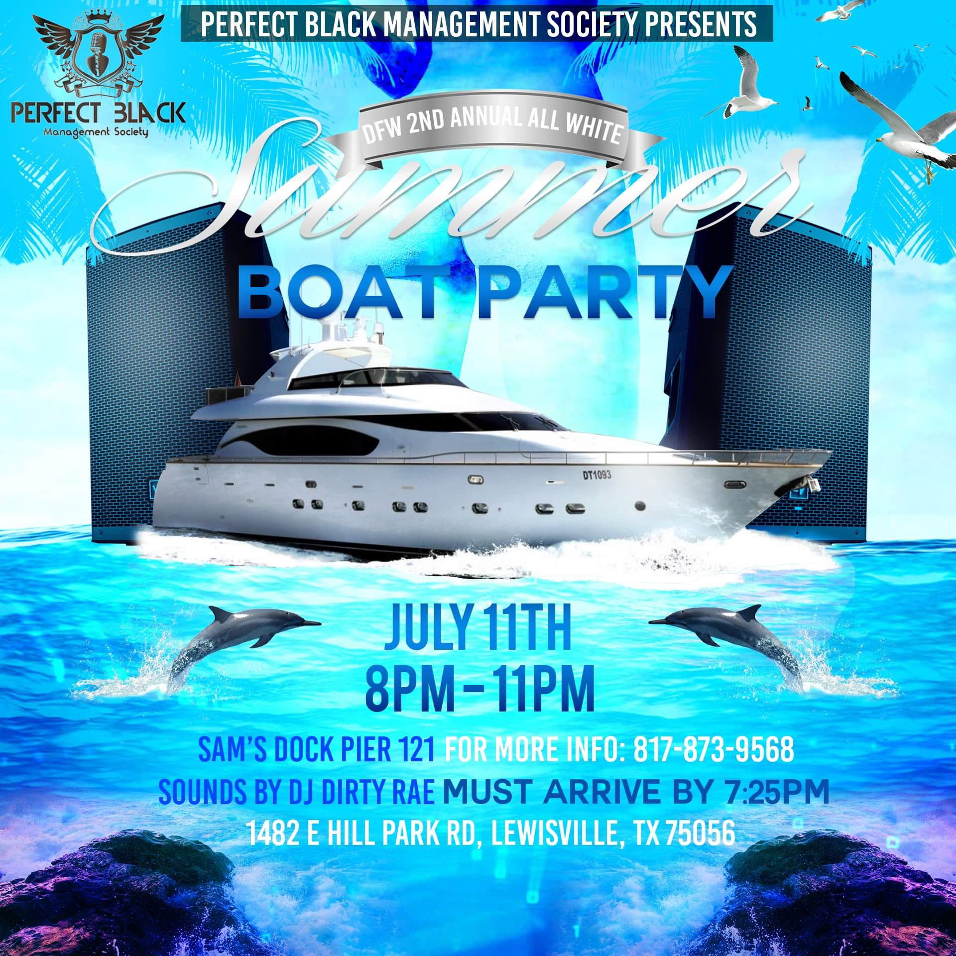 DFW’s 2nd Annual ALL WHITE Summer Boat Party