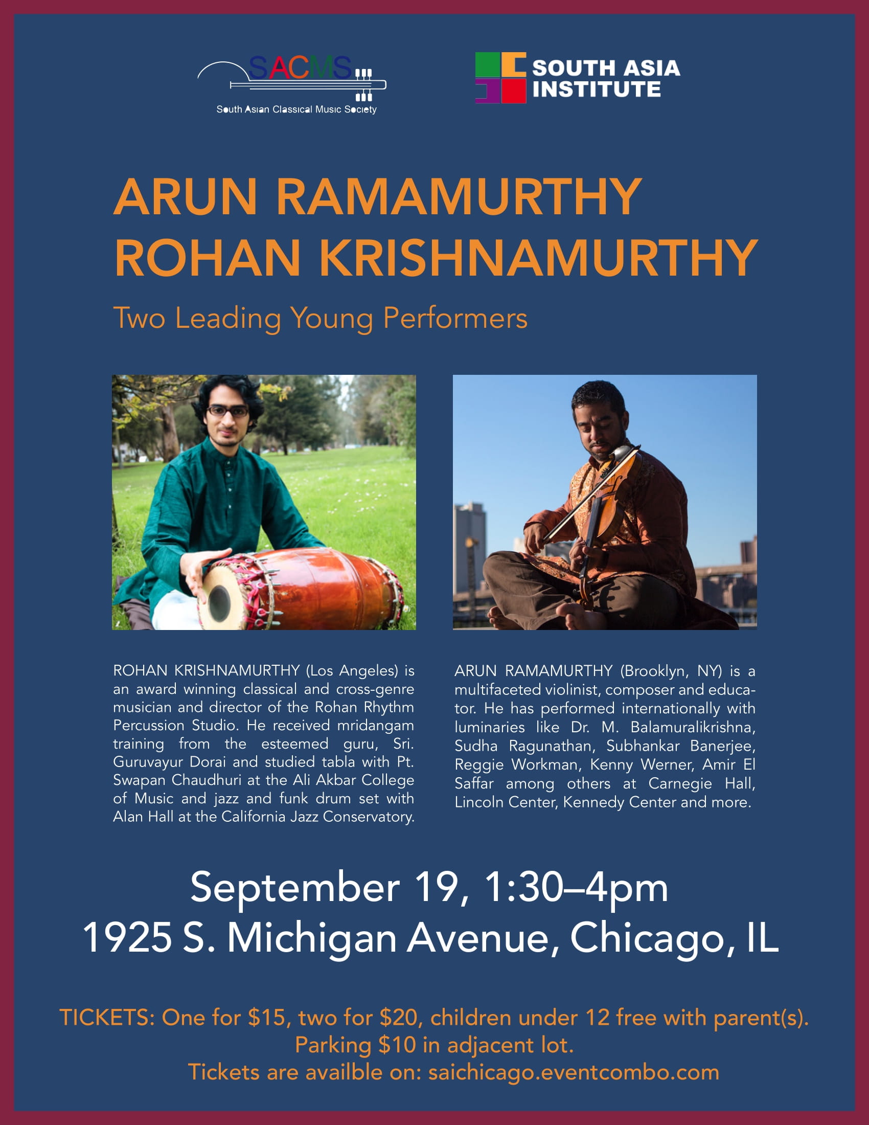Two Leading Young Performers | Arun Ramamurthy & Rohan Krishnamurthy Two Leading Young Performers | Arun Ramamurthy & Rohan Krishnamurthy