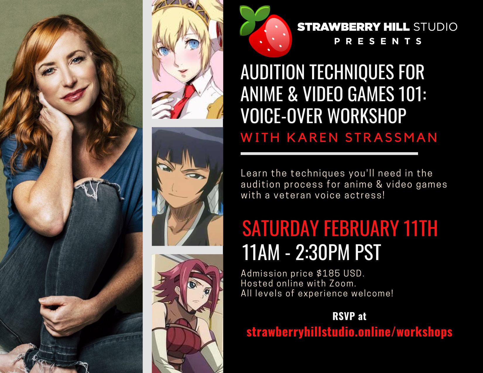 Audition Techniques for Anime & Video Games 101 - Voice-over Workshop w/ Karen Strassman