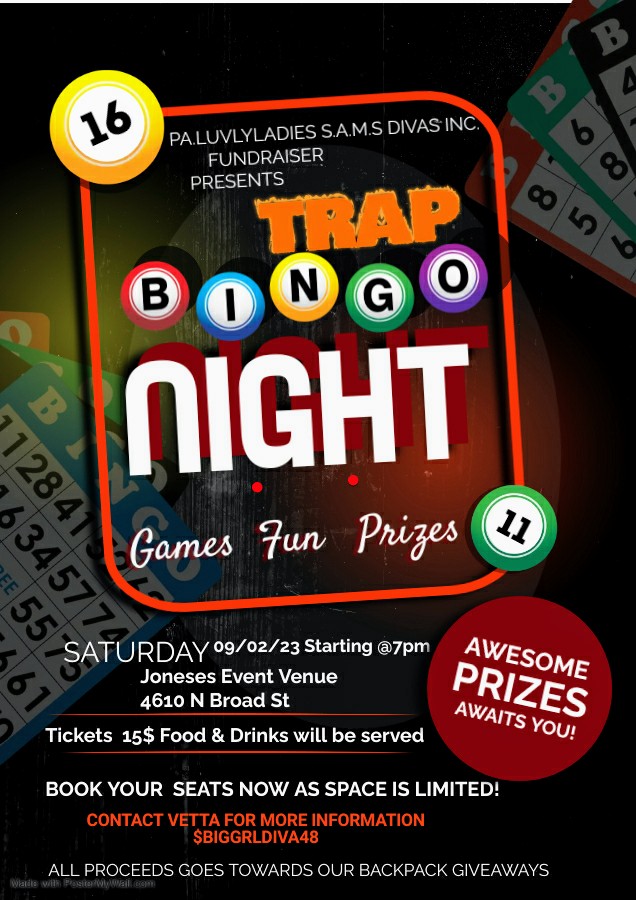 Vetta wright created a new event. Follow the event here "TRAP BINGO NIGHT". <br/> <a href='https://www.eventcombo.com/e/trap-bingo-night-68800' target='_blank'>View Event</a>