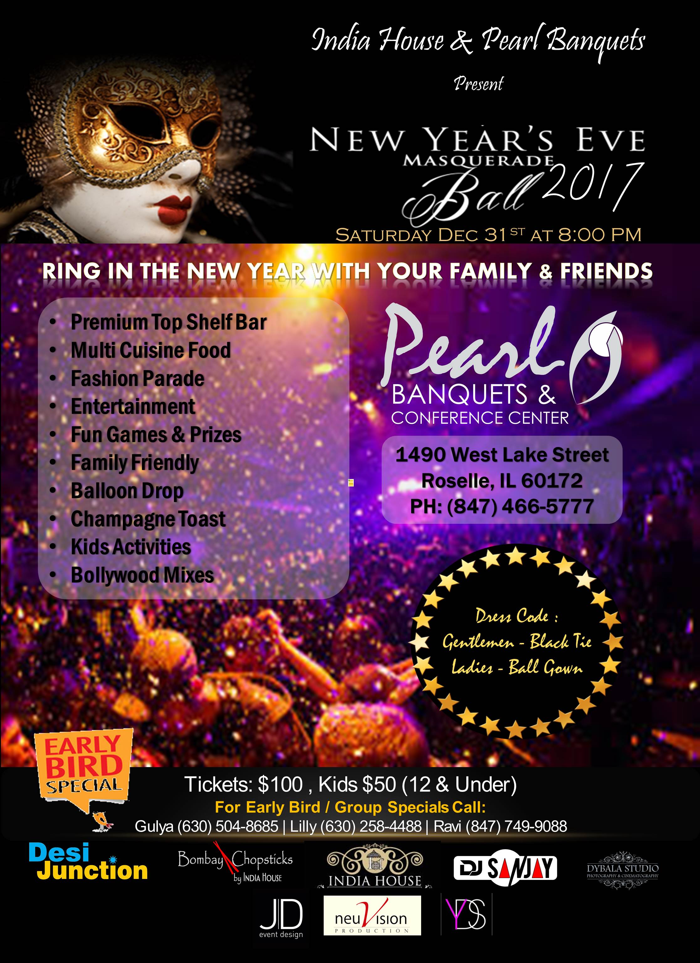 NYE PARTY 2017 AT PEARL BANQUETS!!!