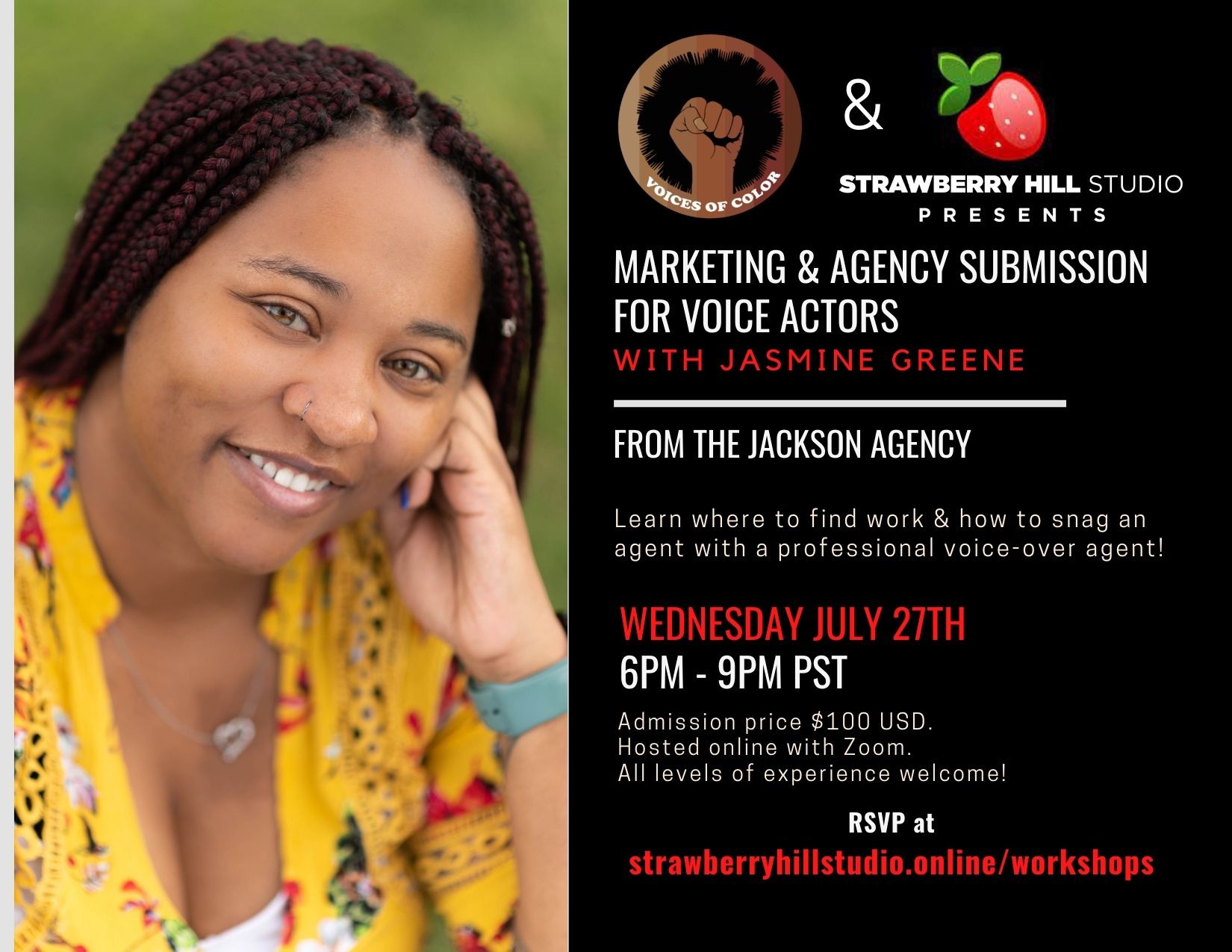 Marketing & Agency Submissions for Voice Actors w/ Jasmine Greene