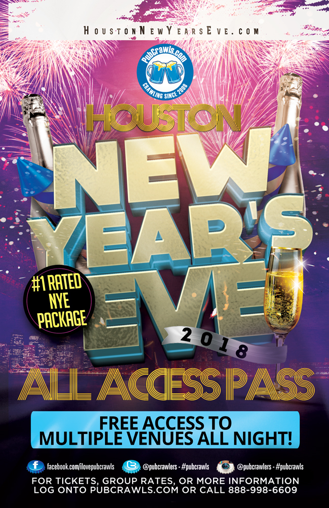 Houston All Access Party Pass New Year's Eve 2018