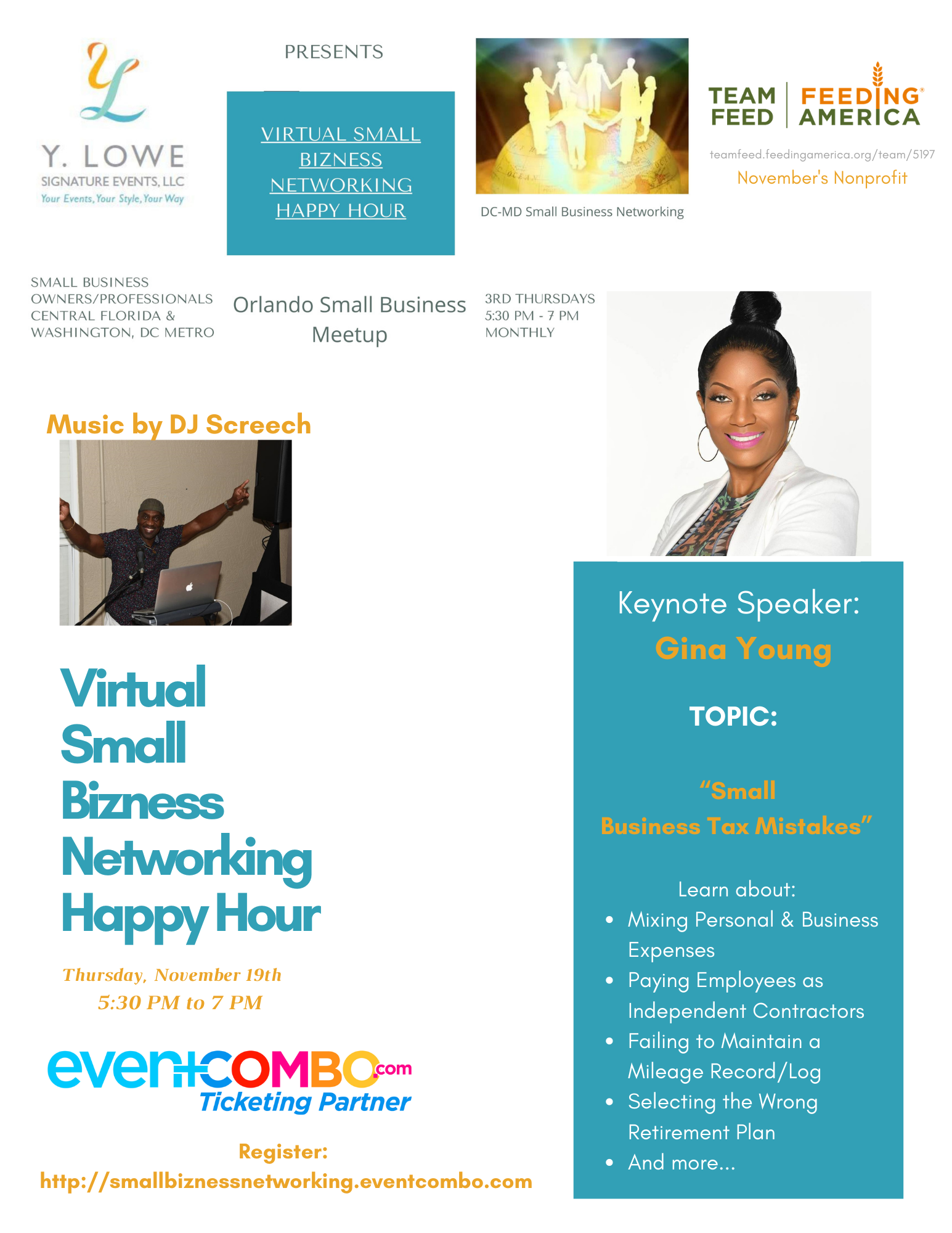 Monthly Virtual Small Bizness Networking Happy Hour