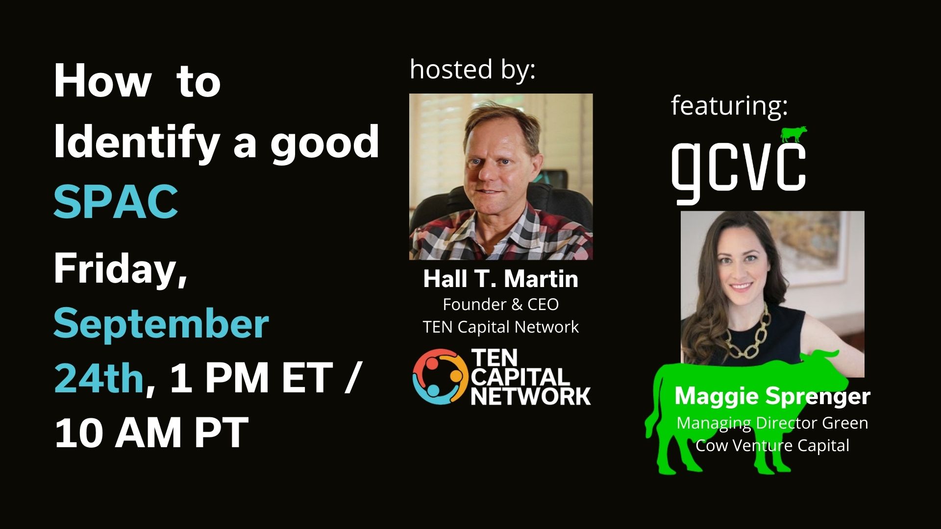 TEN Capital Network AMA: How to Identify a Good SPAC for Investment ft. Maggie Sprenger of Green Cow VC