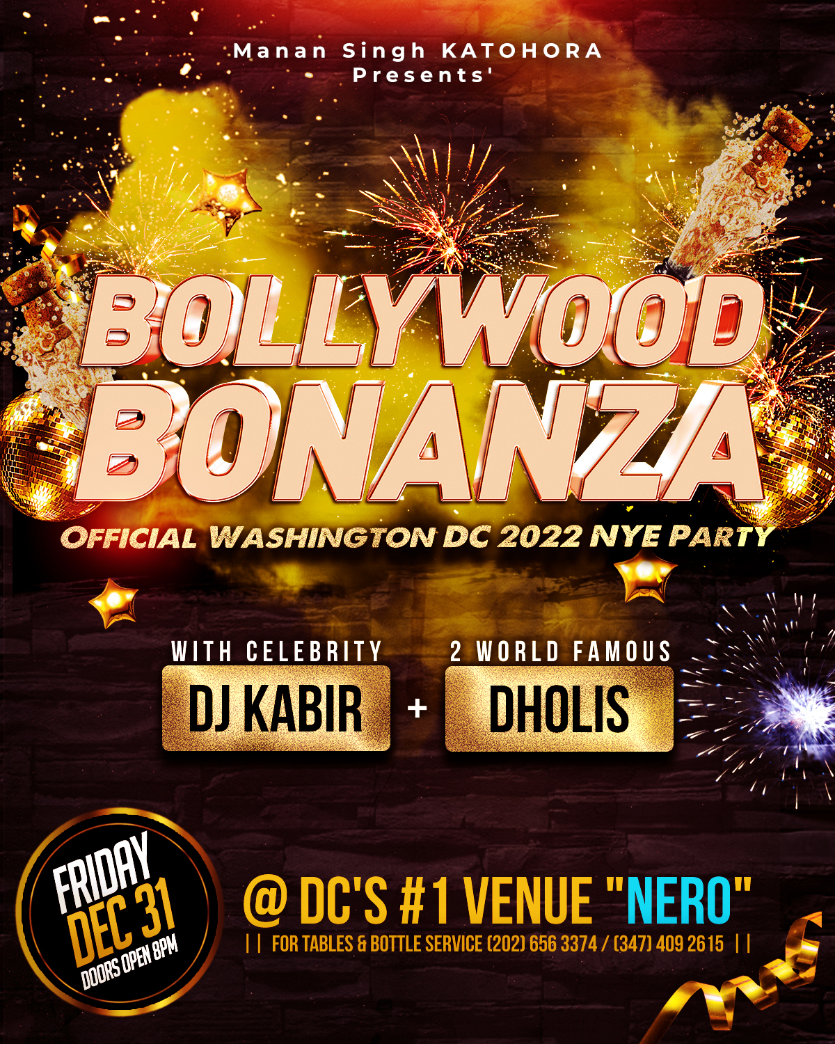 One and ONLY Official Bollywood 2022 NYE in Washington DC Metro (DC MD VA) One and ONLY Official Bollywood 2022 NYE in Washington DC Metro (DC MD VA)