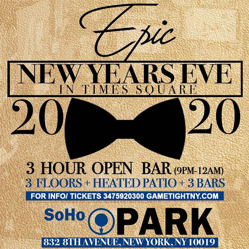 Soho Park New Years Eve NYE 2020 