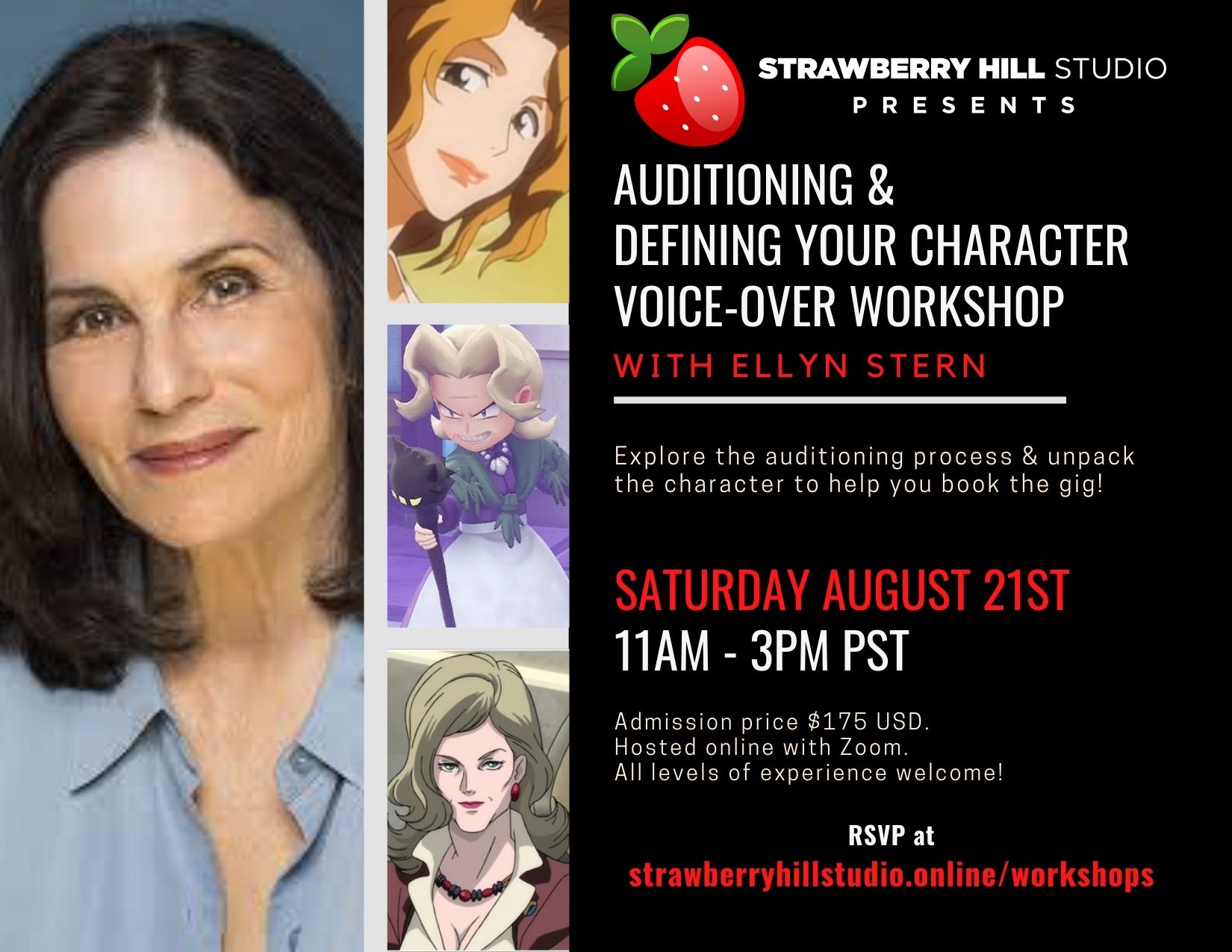 Auditioning & Defining Your Character Voice-Over Workshop w/ Ellyn Stern