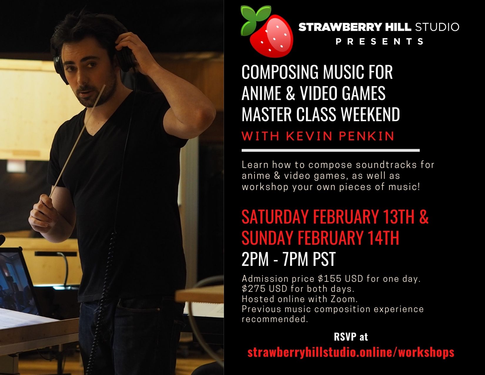 Composing Music for Anime & Video Games Master Class Weekend w/ Kevin Penkin Composing Music for Anime & Video Games Master Class Weekend w/ Kevin Penkin