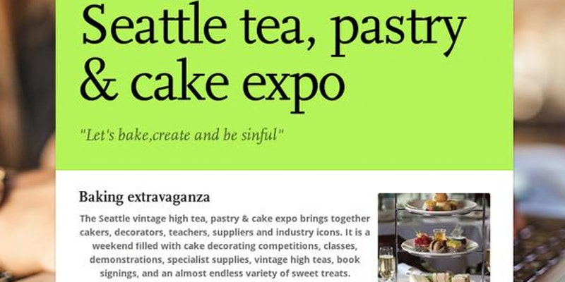 Seattle vintage high tea, pastry & cake expo