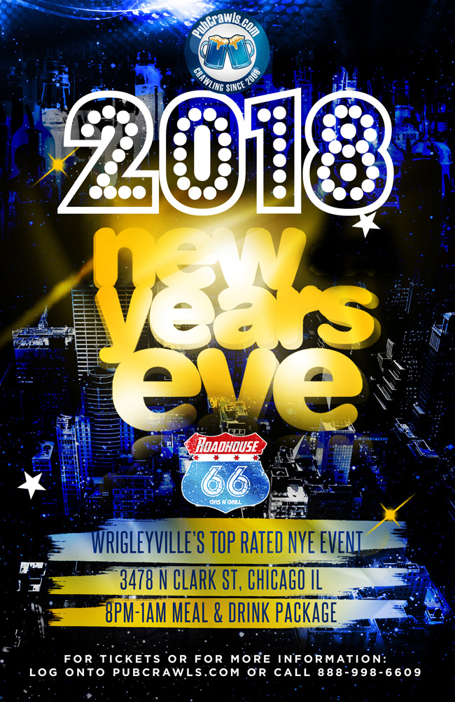 Roadhouse 66 New Year's Eve 2018 in Chicago Roadhouse 66 New Year's Eve 2018 in Chicago