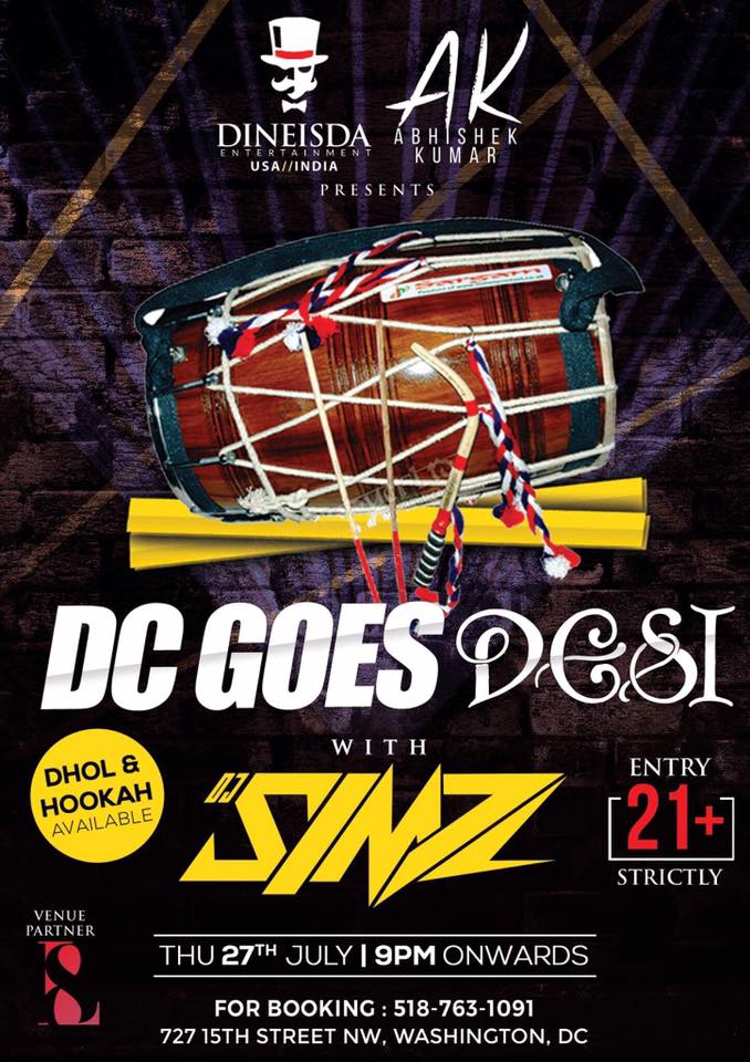 DC Goes Desi - Bollywood Night with Dhol DC Goes Desi - Bollywood Night with Dhol