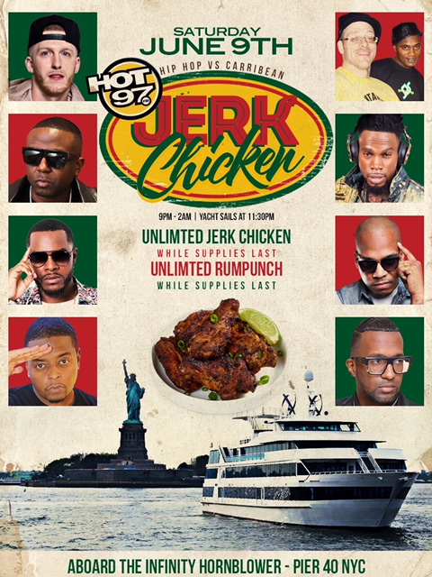 Hot 97 Jerk Chicken Yacht Party | Unlimited Jerk Chicken & Rum Punch
