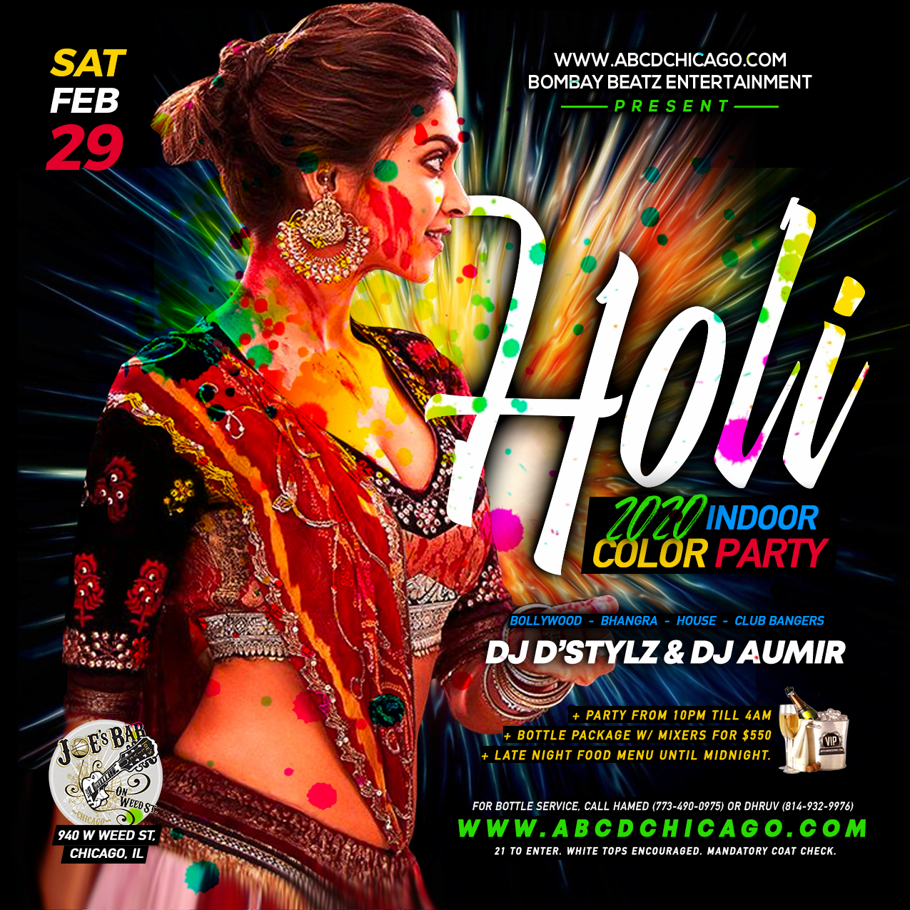 HOLI 2020 - Annual Late Night Indoor Color Party