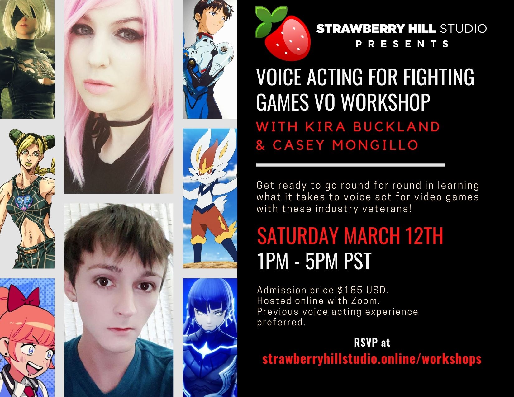 Voice Acting for Fighting Games VO Workshop w/ Kira Buckland & Casey Mongillo