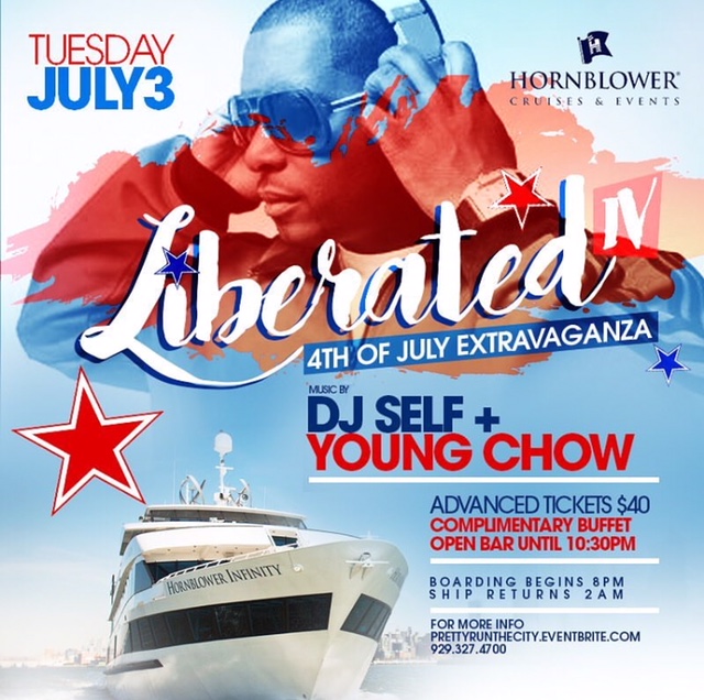 Dj Self's 4th of July Yacht party | Complimentary Open Bar & Buffet