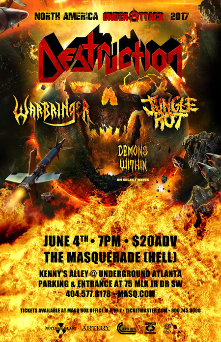 Destruction w/ Jungle Rot, Warbringer, and Demons Within