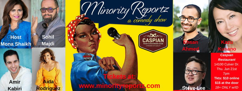 Minority Reportz is now WEEKLY in Irvine! Come catch the hottest and most diverse comedians who can be seen on Comedy Central, Showtime, HBO, TruTV and more...each week we bring you a lineup of new comics who will keep you laughing all night! Minority Reportz is now WEEKLY in Irvine! Come catch the hottest and most diverse comedians who can be seen on Comedy Central, Showtime, HBO, TruTV and more...each week we bring you a lineup of new comics who will keep you laughing all night!