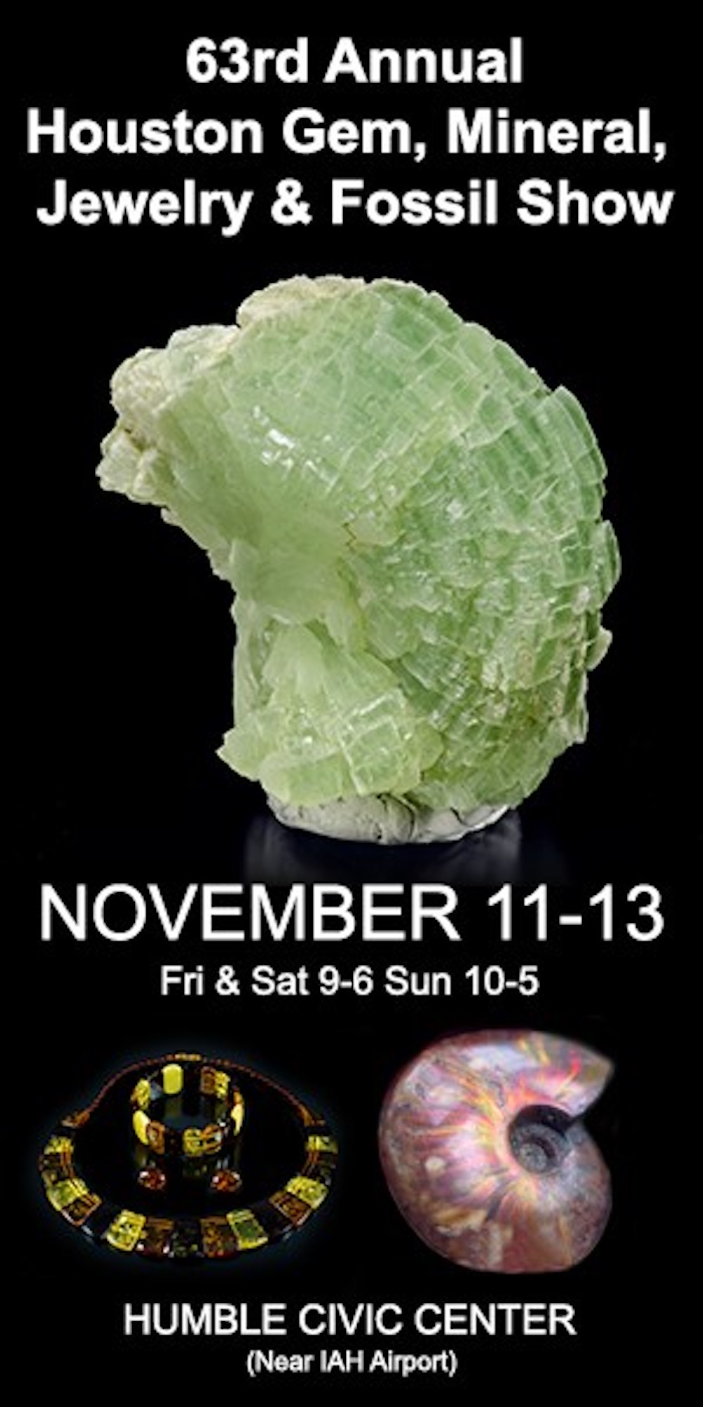 63rd Annual HGMS Gem, Jewelry, Mineral, and Fossil Show