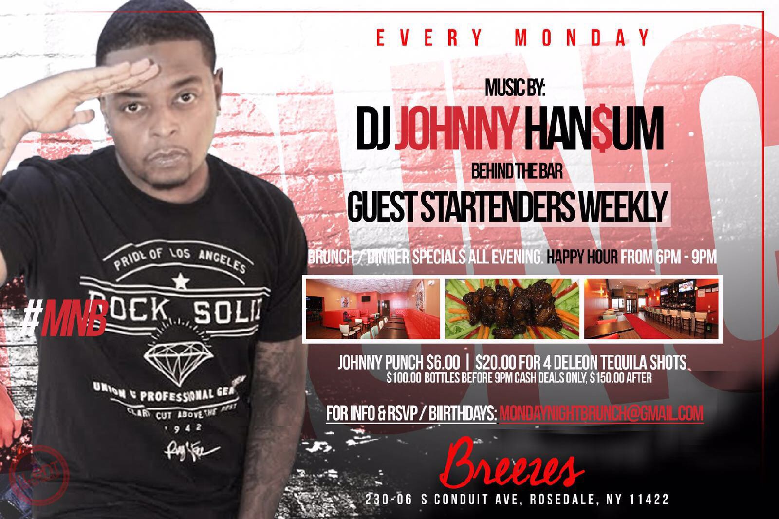 Monday Night Brunch @ Breezes Grill and Lounge | No Cover #MNB