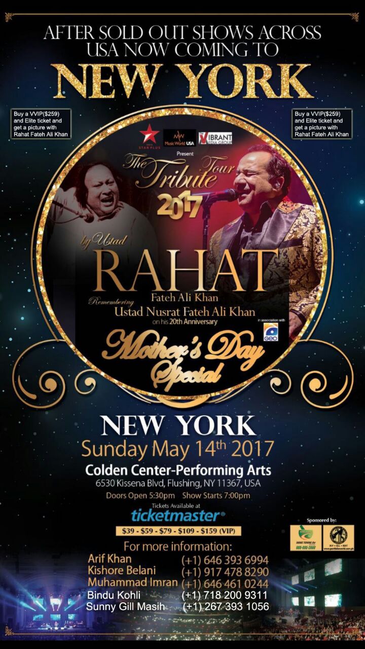 Rahat Fateh Ali Khan Live in Concert in New York 2017